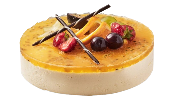 Passionsfruktsmoussetårta